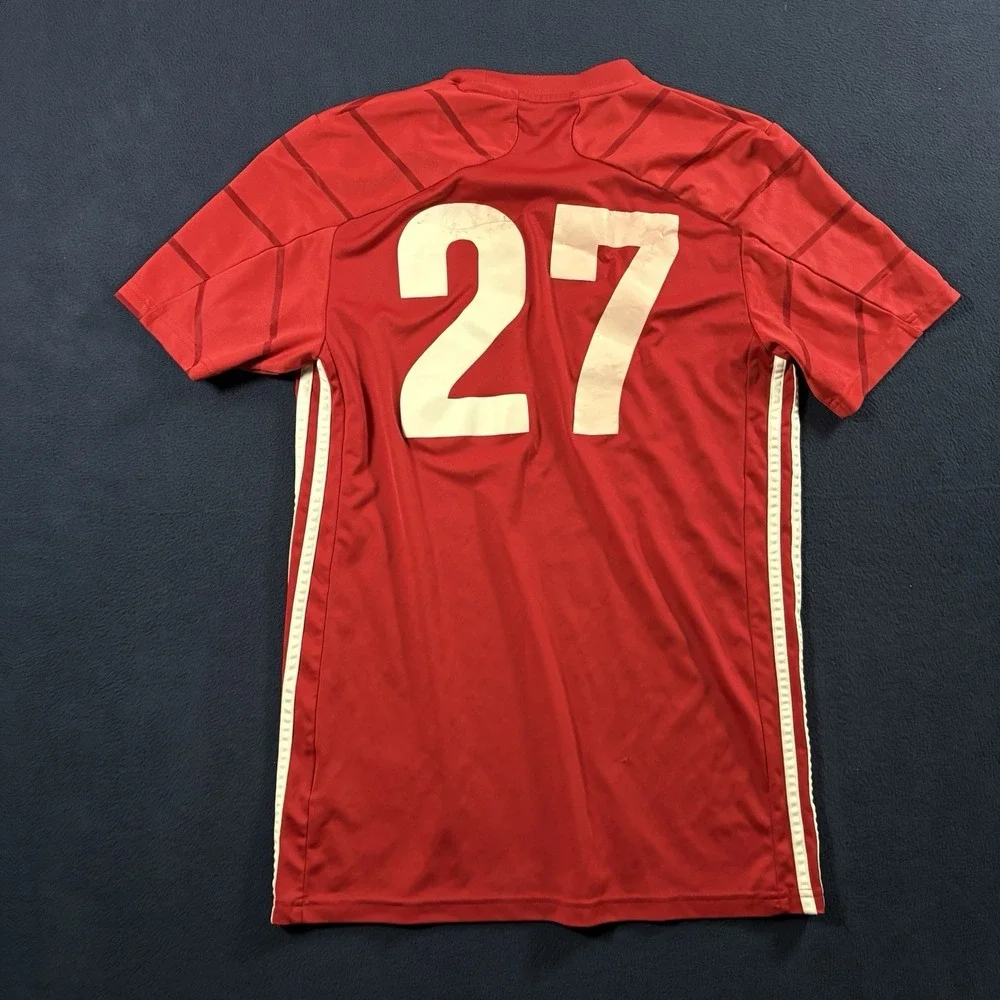 adidas Campeon 21 Mens Small Red Soccer Jersey Short Sleeve Shirt City FC 27